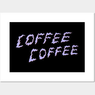 Coffee Coffee Shaky Death Rattle - Pale Violet & Melon Pink Posters and Art